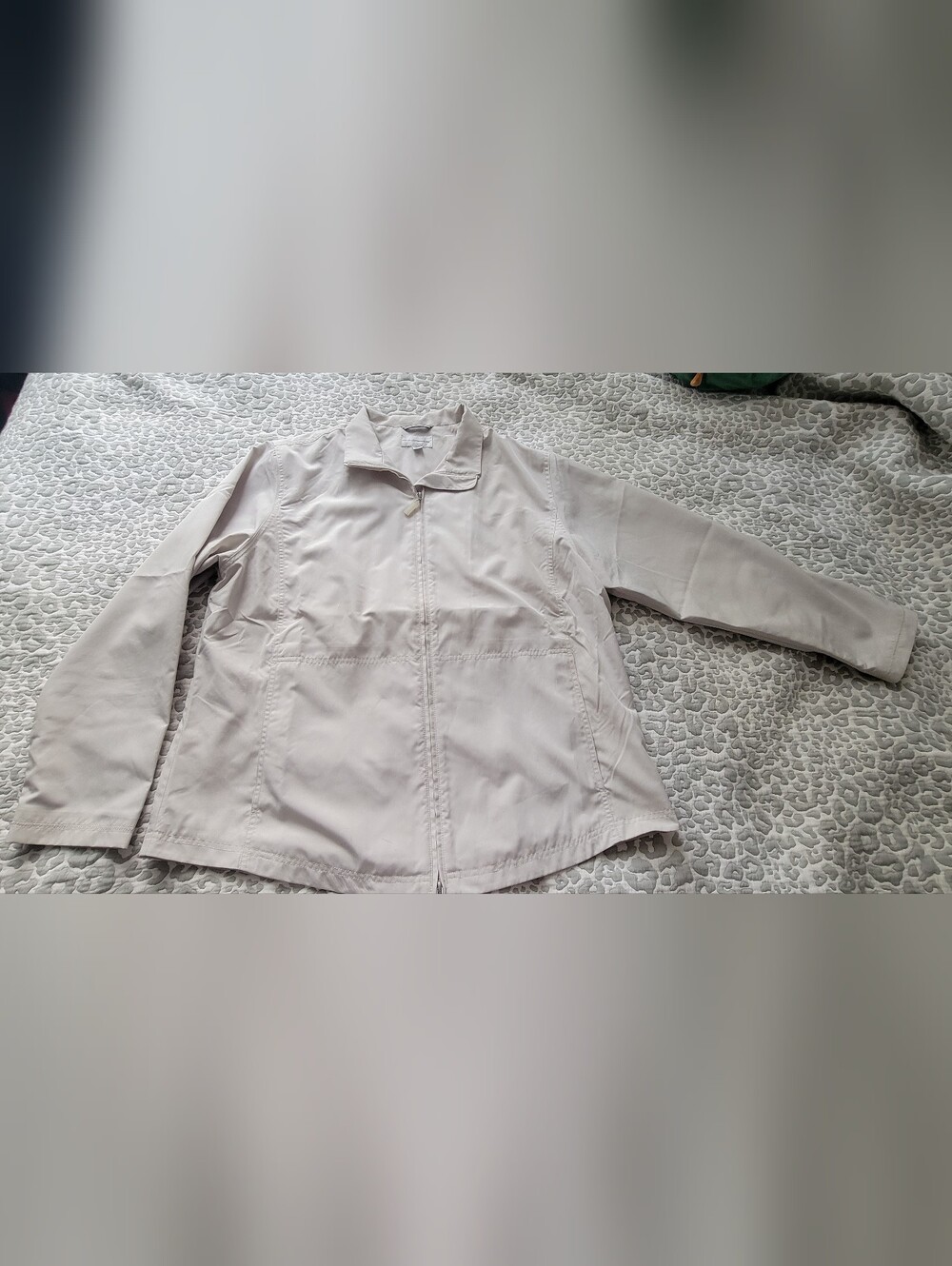 Cutter & Buck Beige Utility Jacket with Zip Front